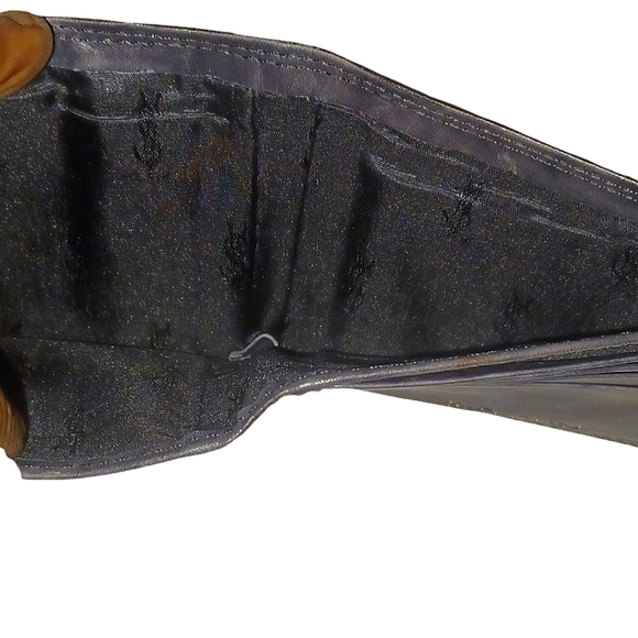 AUTHENTIC YSL VERY RARE MARBLE LEATHER BIFOLD WALLET PRISTINE CONDITION UNISEX - Picture 8 of 10